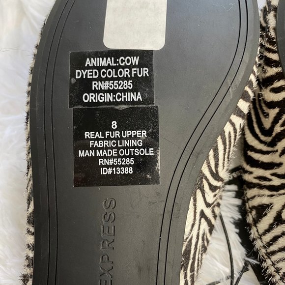 NWT EXPRESS Zebra Print Loafers Size 8 - Picture 7 of 7